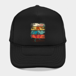 American Kokopelli On Stripes Grunge Style I Hat