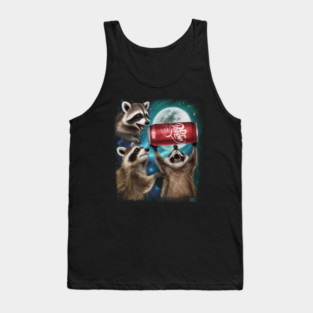 Three Raccoons Dr Pepper Vintage Graphic T-shirt Tank Top