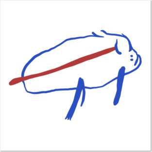 josh allen bills mafia drawing kids Posters and Art