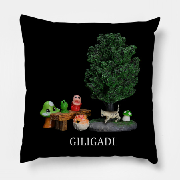 Giligadi Cute Design - Dark Shirts Pillow by MrGreenGenes420