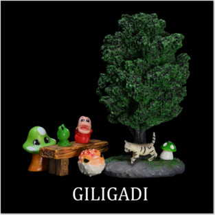 Giligadi Cute Design - Dark Shirts Posters and Art