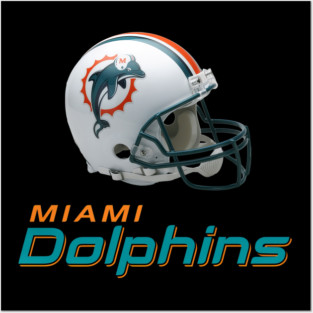 Dolphins Helmet Funny Miami - jinrodrigues001 #96 Posters and Art