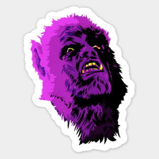 Neon Werewolf — La Nuit du Loup-Garou — Tribute Art Magnet