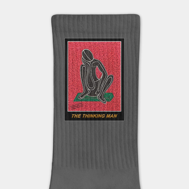 THE THINKING MAN IN DARK RED WITH GOLD BY HAWA by Erik's Store