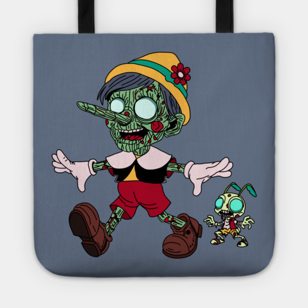 Zombie Pinocchio & Cricket Tote by H. R. Sinclair