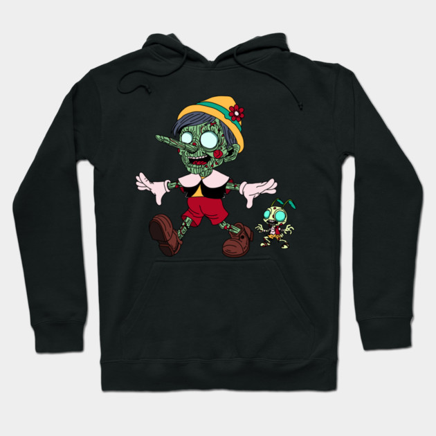 Zombie Pinocchio & Cricket Hoodie by H. R. Sinclair