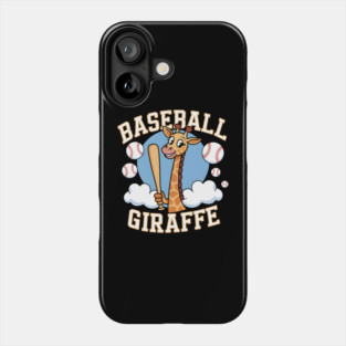 Baseball Giraffe – Funny Animal Sports Cartoon Phone Case