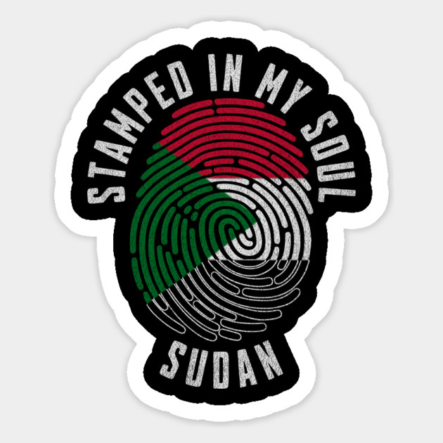 Stamped in My Soul Sudan Flag Design Sudanese Pride Magnet by Yesteeyear