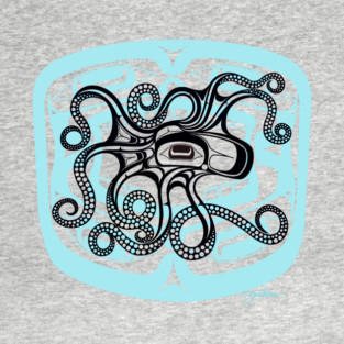 🐙Octopus: Black & Blue T-Shirt