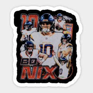 Bo Nix Card Vintage Sticker