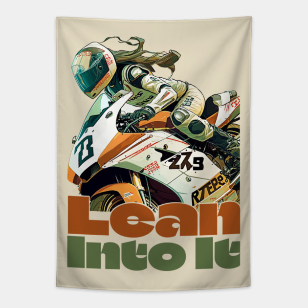 Sportbike Motorcycle girl Tapestry by monsalveautos