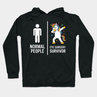 Dabbing Unicorn Eye Surgery Survivor Recovery Hoodie