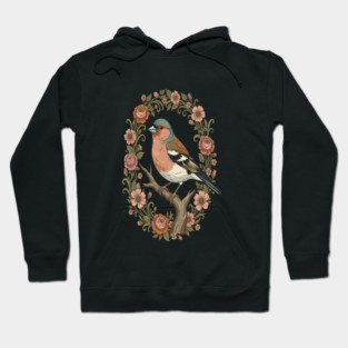 Common Chaffinch in Vintage Cottagecore Style Hoodie