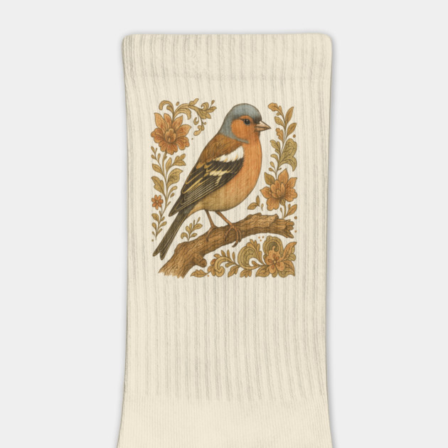 Common Chaffinch in Rustic Folk Art Style by BirdsnStuff