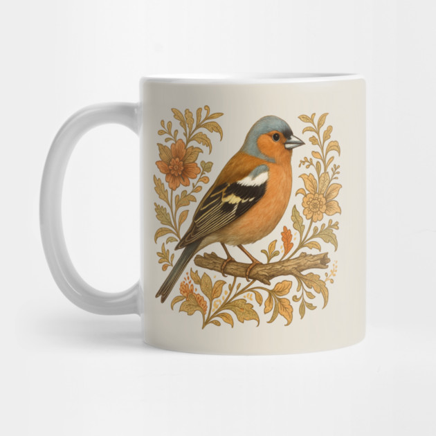 Common Chaffinch in Rustic Folk Art Style by BirdsnStuff