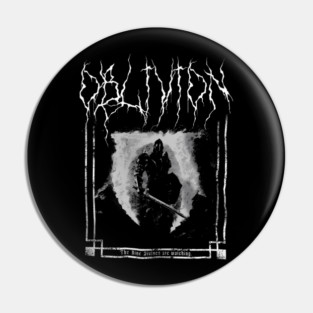 Oblivion Dark Knight Black Metal Fantasy Art Pin