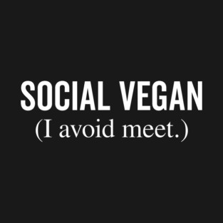 Social Vegan I Avoid Meet T-Shirt