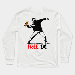 Free DC — Washington DC Sandwich Guy Stencil Protest Art Meme Long Sleeve T-Shirt