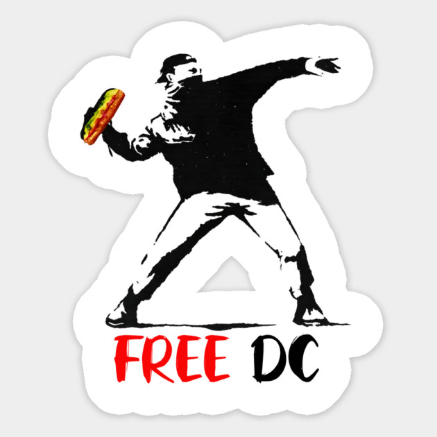 Free DC — Washington DC Sandwich Guy Stencil Protest Art Meme Magnet by ArtistTee ⭐⭐⭐⭐⭐