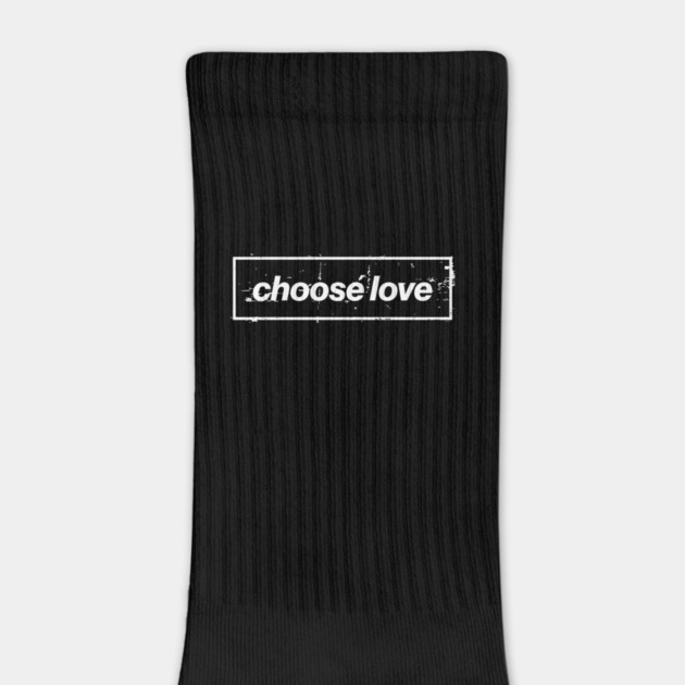 Choose Love Oasis Distressed Typography – Bold Positive Message Design Black by Butter Creative