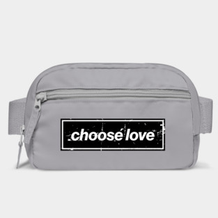 Choose Love Oasis Distressed Typography – Bold Positive Message Design Black Bag