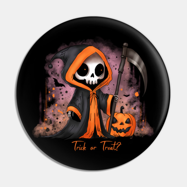 Halloween Grim Reaper Pin by H. R. Sinclair