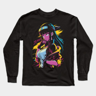 Hinata Hyuga – Naruto Anime Comic Style Design Long Sleeve T-Shirt