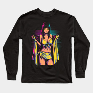 Hinata Hyuga – Naruto Anime Comic Style Design Long Sleeve T-Shirt