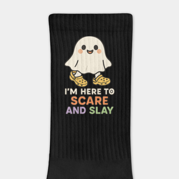 Kawaii Ghost Halloween Shirt | Scare and Slay in Cute Clogs by Anne Lee