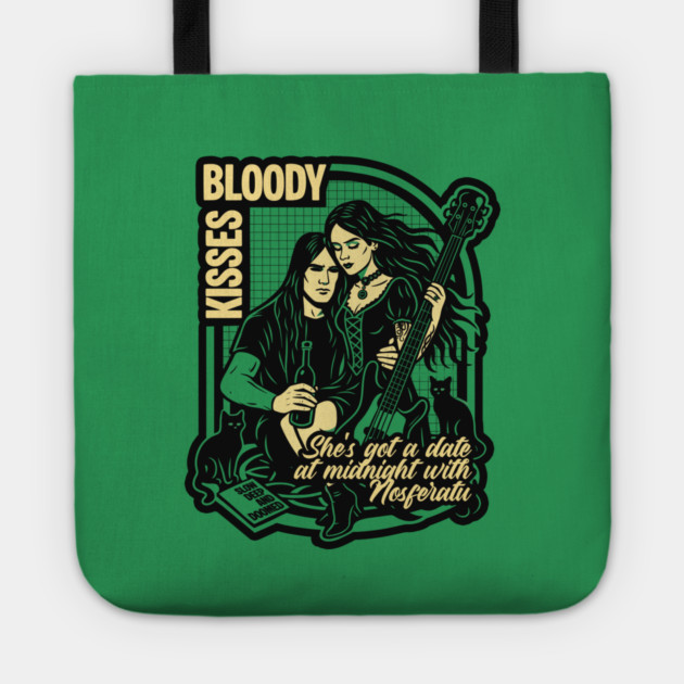 BLOODY KISSES Tote by artslaves