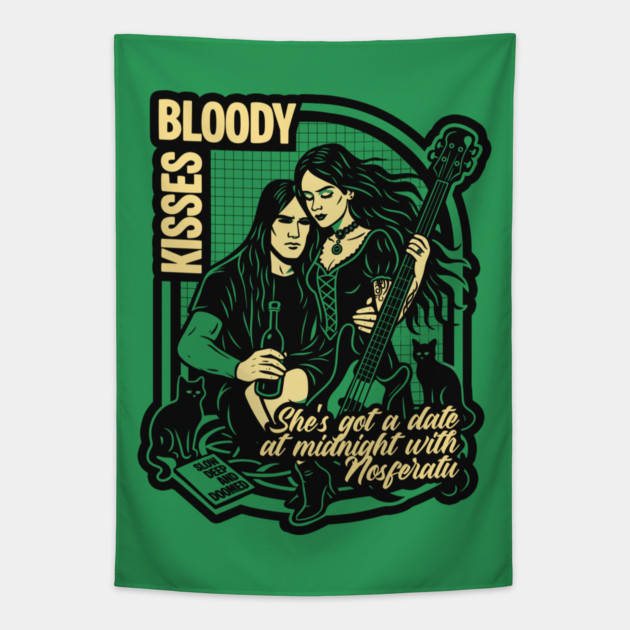 BLOODY KISSES Tapestry by artslaves