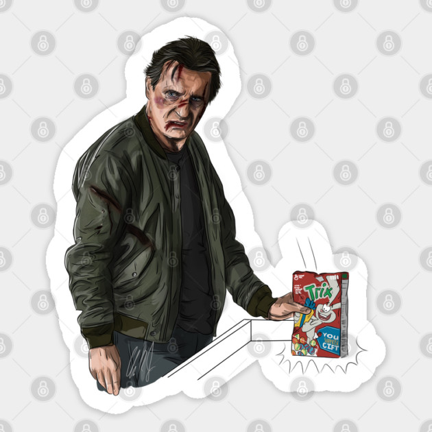Liam Neeson bought Trix Sticker by 51Deesigns