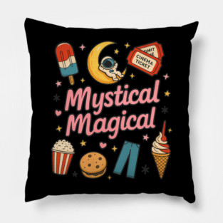 Mystical Magical — Whimsical Food & Space Collage Pillow