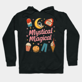 Mystical Magical — Whimsical Food & Space Collage Hoodie