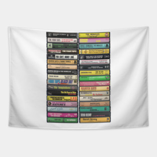 Motown Music - Classic Motown Cassette Print Tapestry