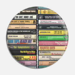Motown Music - Classic Motown Cassette Print Pin