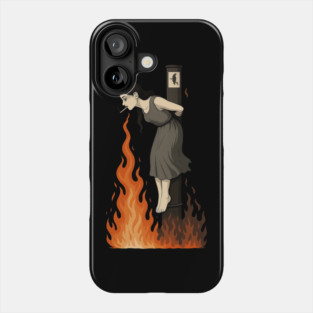 Witch Lighting Cigarette While Burning at the Stake Phone Case