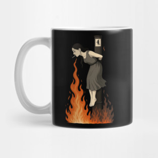 Witch Lighting Cigarette While Burning at the Stake Mug