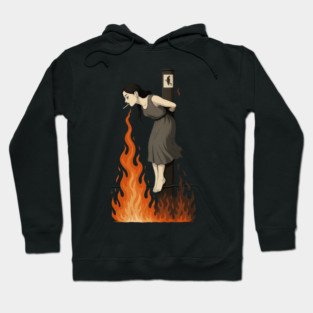 Witch Lighting Cigarette While Burning at the Stake Hoodie