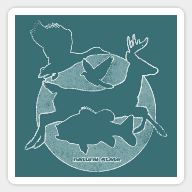 Natural State Field & Stream Sticker by rt-shirts