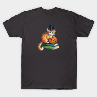 Happy Halloween Orange Cat T-Shirt
