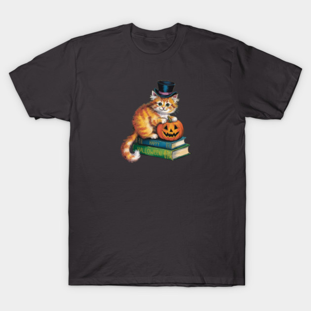 Happy Halloween Orange Cat T-Shirt by Pete the Cat Guy