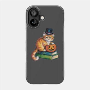 Happy Halloween Orange Cat Phone Case