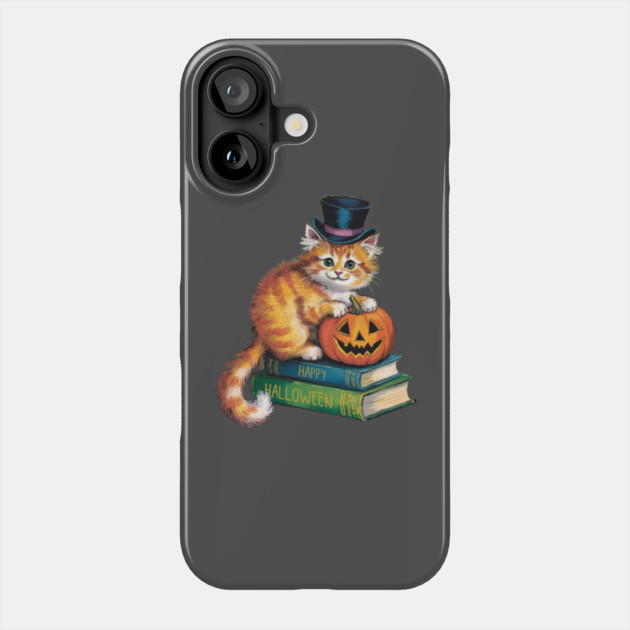 Happy Halloween Orange Cat Phone Case by Pete the Cat Guy