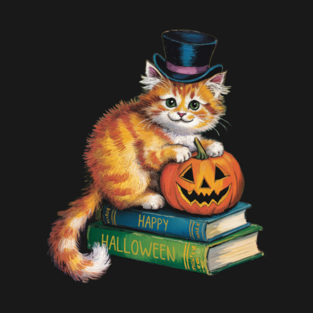 Happy Halloween Orange Cat by Pete the Cat Guy