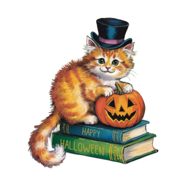 Happy Halloween Orange Cat by Pete the Cat Guy