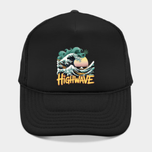 Highwave – The Great Green Smoke Wave | Cannabis Ukiyo-e Stoner Hat