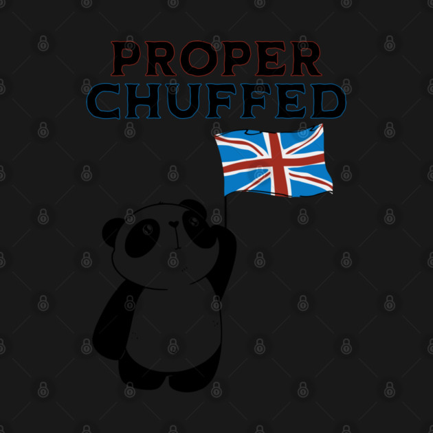 Cute Panda is Proper Chuffed to bits holding Union Jack by Luxinda
