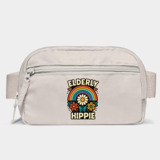 Elderly Hippie – Retro Rainbow & Daisies Bag