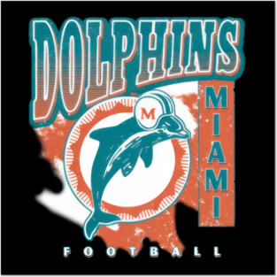 Miami Dolphins Vintage Football Classic 60 - jinrodrigues001 #116 Posters and Art